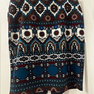 Boho Paisley Bandana Print Maxi or Skirt - Teal, Brown, Cream, Red